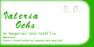 valeria ochs business card